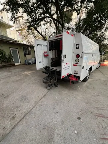Magnet Plumbing service vehicle on-site for Slab Leak Repair in Harbour Isles of Fort Lauderdale
